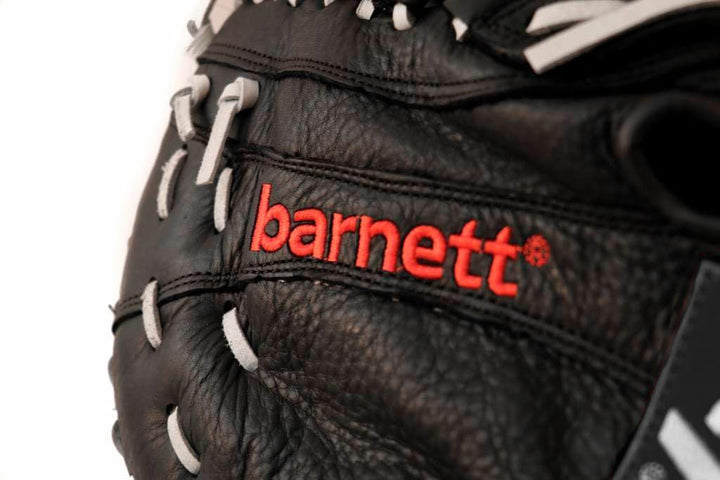 BARNETT GL-301 Baseball Handschuh Erster Base (First Base) Erwachsene, Echtleder, Wettkampf, Schwarz