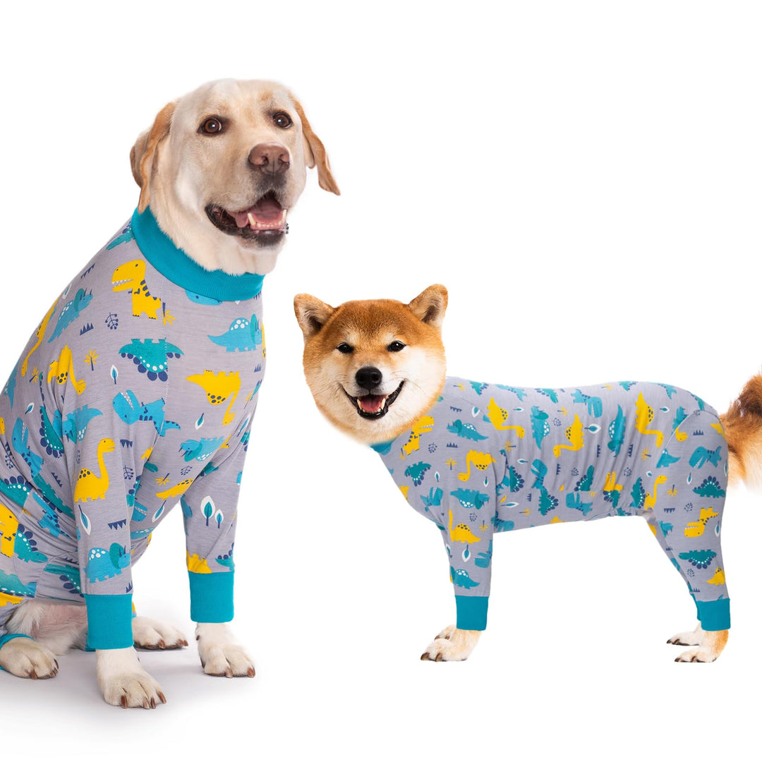 Yeapeeto Einteiler für Hunde, zur Erholung, für grosse und mittelgrosse Hunde, Schlafanzug, Ganzkörp