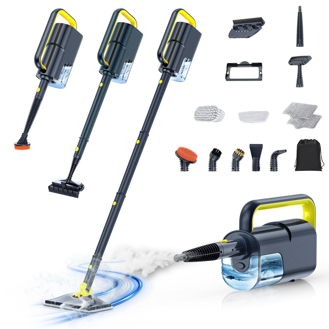 10-in-1 Dampfreiniger mit abnehmbarem Handgerät, 350ml Tank, 10s Aufheizzeit, 248°F (120°C) Dampf, 2