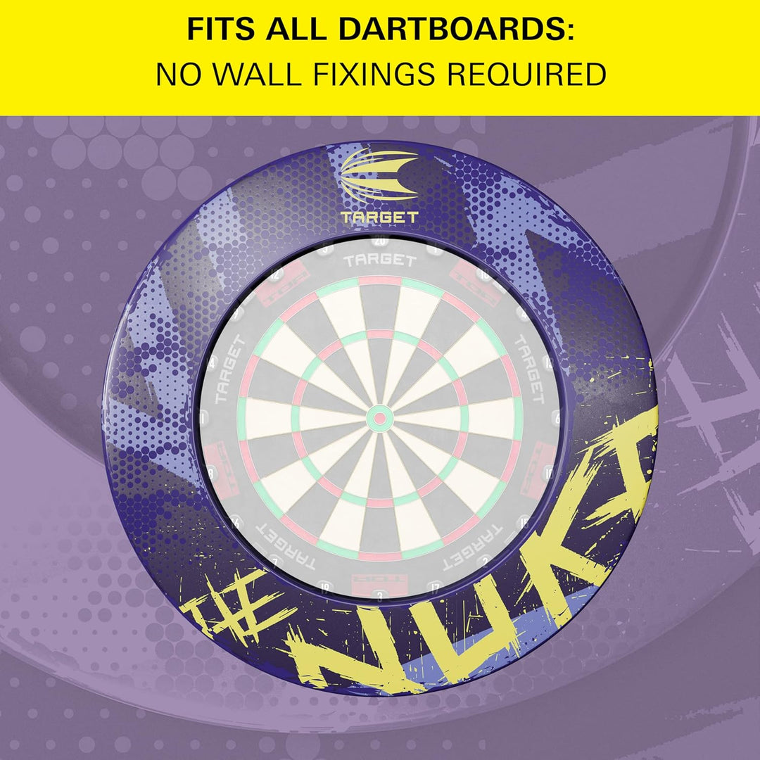 Target Darts Luke Littler Dartboard Surround | The Nuke Dart Board Schutzring, kompatibel mit Allen