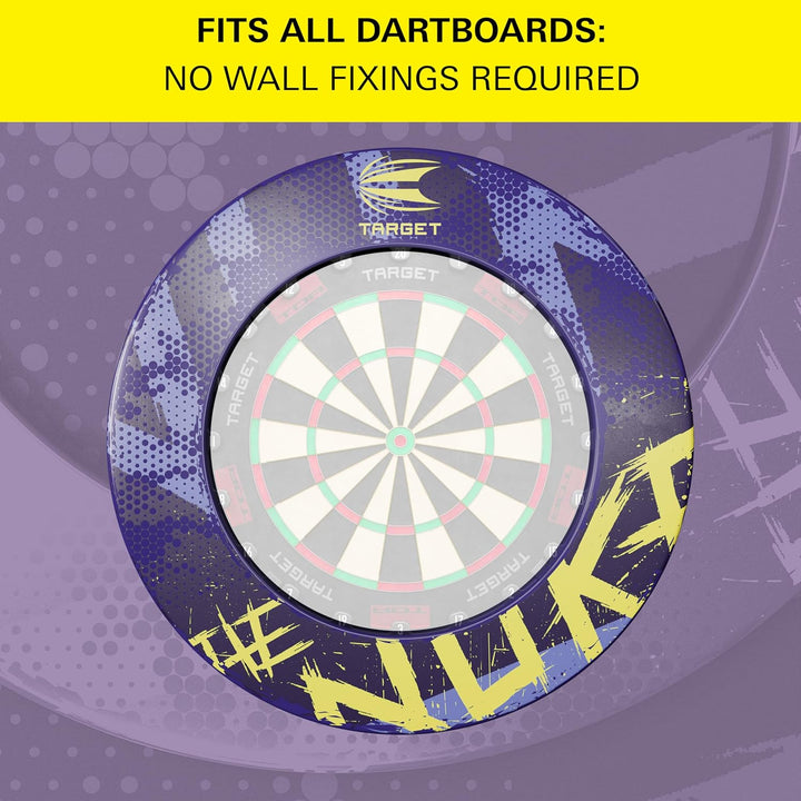 Target Darts Luke Littler Dartboard Surround | The Nuke Dart Board Schutzring, kompatibel mit Allen
