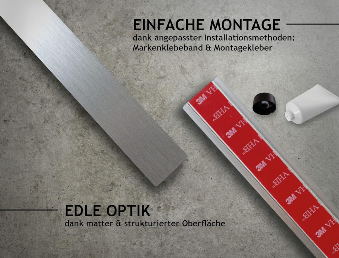 Designfabrik Hamburg Hakenleiste 40cm Küchenleiste selbstklebend Küche Hängeleiste Stange für Küchen
