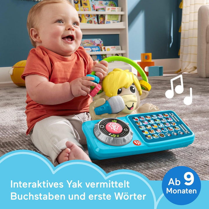 Fisher-Price Lernspielzeug für Babys und Kleinkinder, Beat Bande ABC DJ-Yak Taylor mit interaktiver