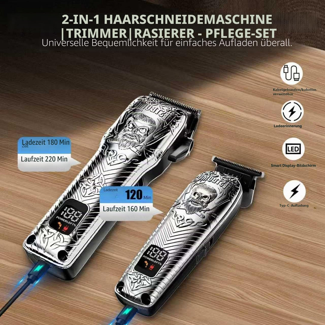 BESTBOMG Professionelle schnurlose Herren-Haarschneidemaschinen und Bartschneider-Sets und -Sets, Me