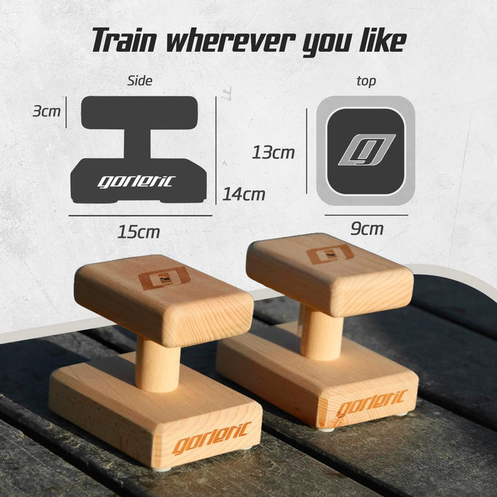 Canes BASIC Balance-Blöcke aus Buchenholz (14 cm Höhe) mit rutschfesten Füssen, Handstandblocks Flac