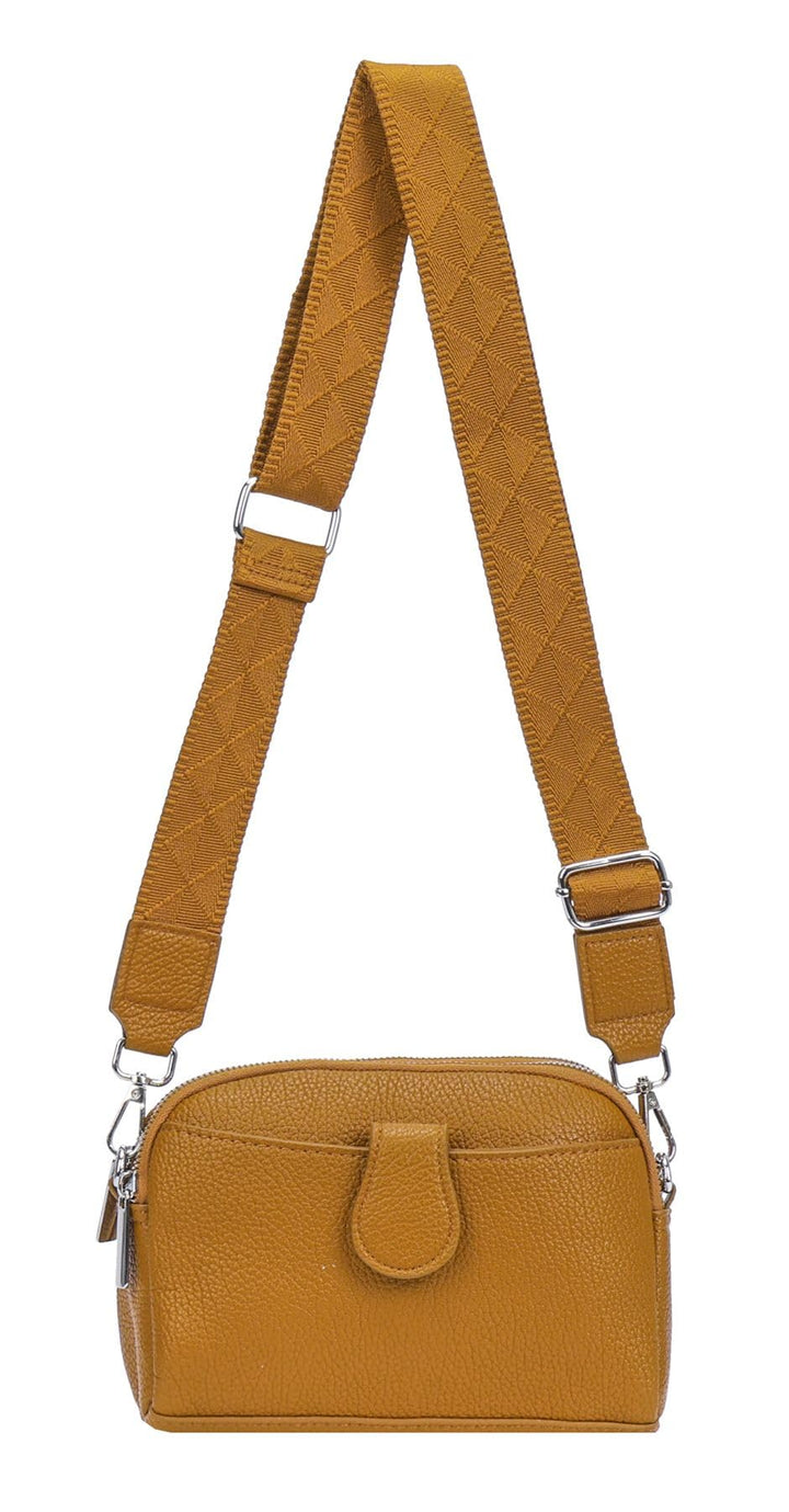 OBC Damen Tasche Crossbody Umhängetasche Bodybag Schultertasche Metallic Handytasche Crossover Kunst