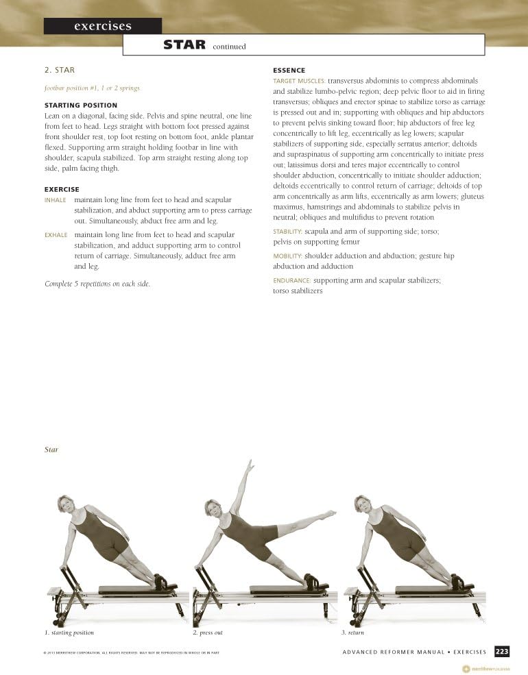 STOTT PILATES Advanced Reformer Manual