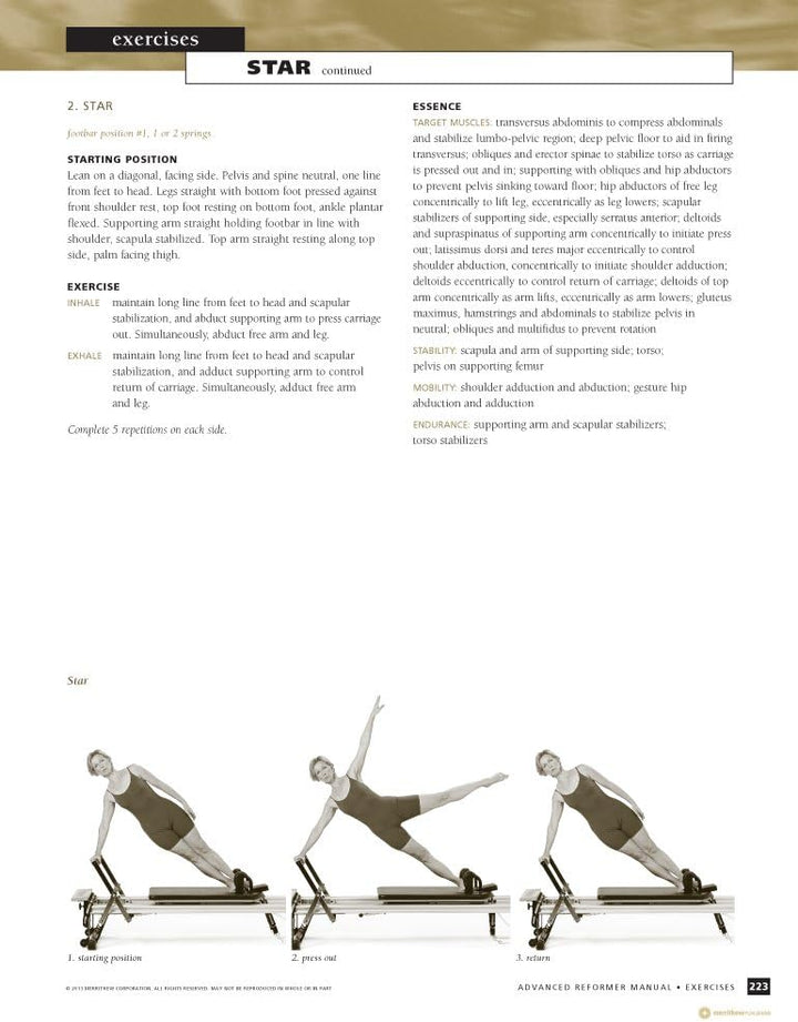 STOTT PILATES Advanced Reformer Manual