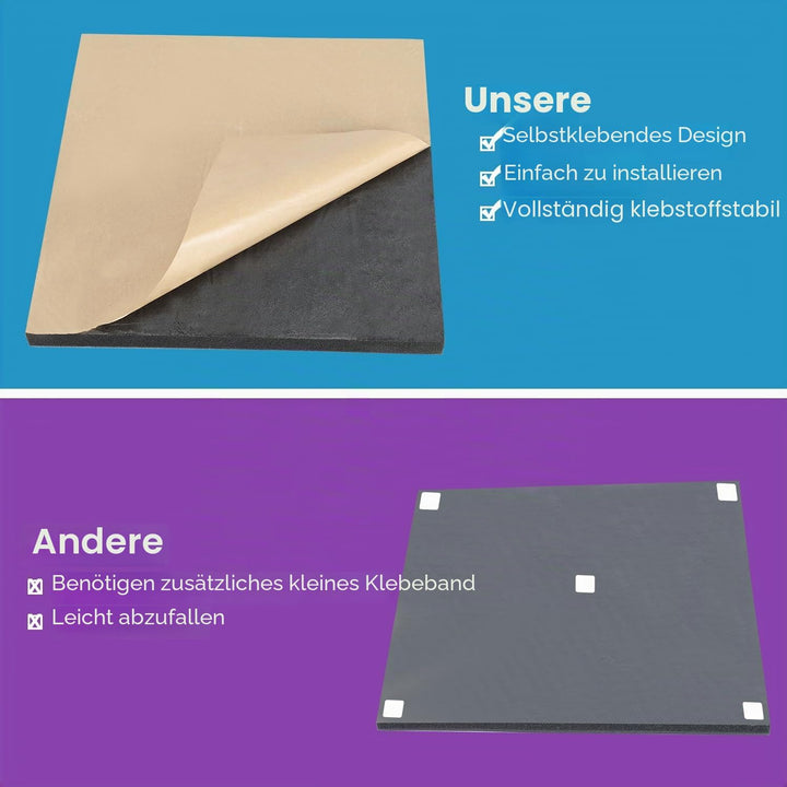 Sonnewelt Akustikschaumstoff Selbstklebend 72 Stücke 5x30x30 cm 3D Hochdichte Schallabsorber Wand Ha