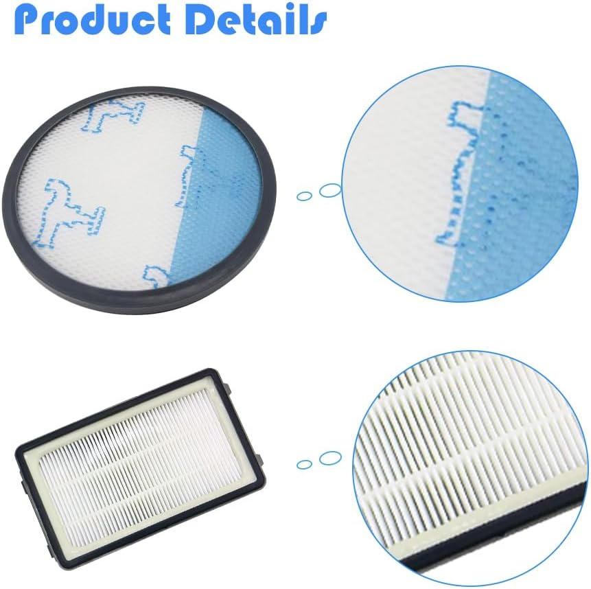 2 Sätze RO3731 Filter, Ersatzfilter für Rowenta Compact Power Silence Force Cyclonic Staubsauger RO3