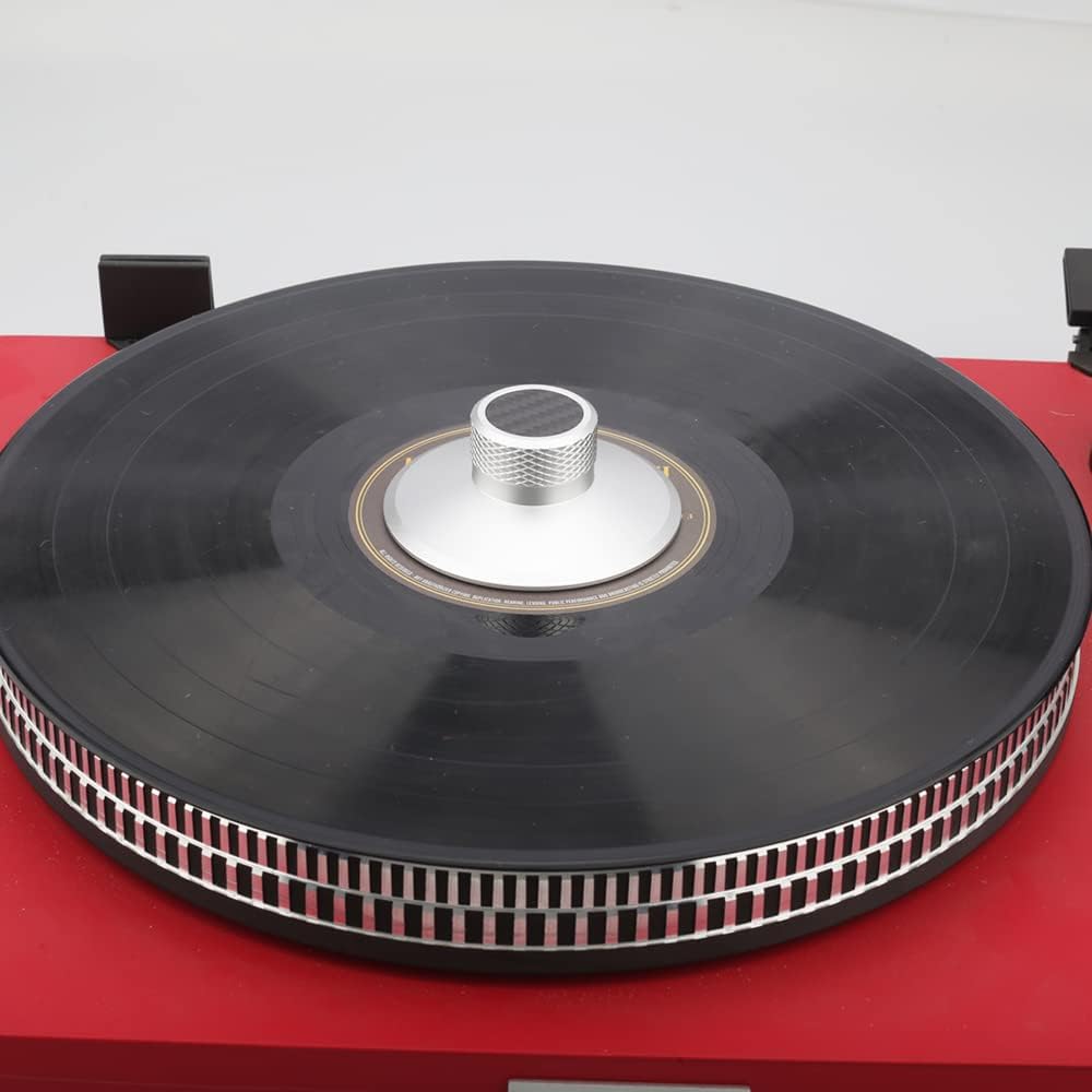 Brollitest Carbonfaser-Schallplattengewichtsscheibe, Vinyl-Gewichtsstabilisator, Schallplattenklamme