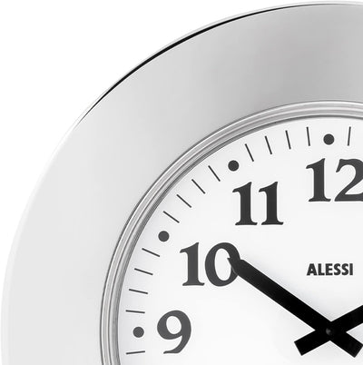 Alessi "Momento" Wanduhr aus Edelstahl, Quartz Werk