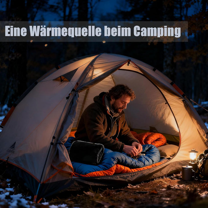 Handwärmer Elektrisch, Beheizbare Handschuhe mit 10000mAh Akku, Taschenwärmer wiederverwendbar 3 Hei