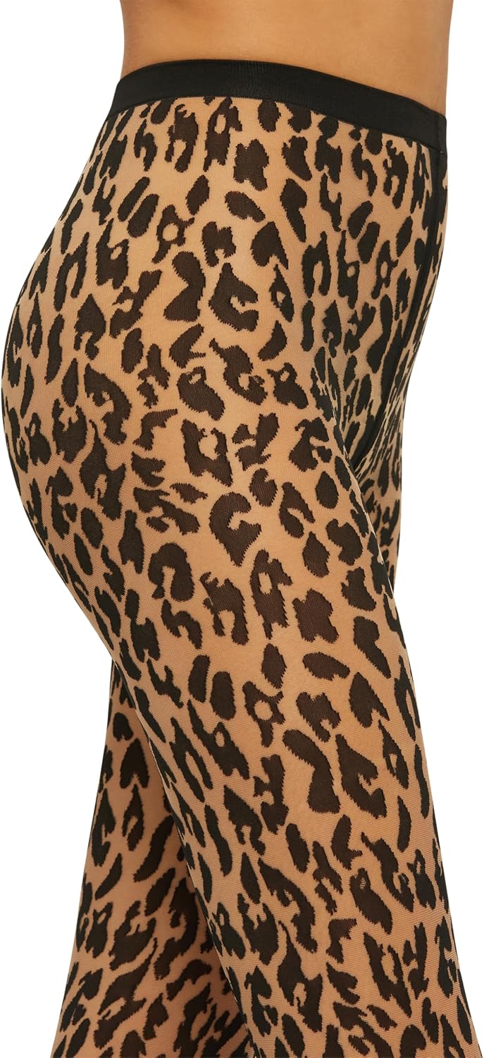 Wolford Damen Gemusterte Strumpfhose Josey Tights,20 DEN S Ziemlich leicht/schwarz, S Ziemlich leich