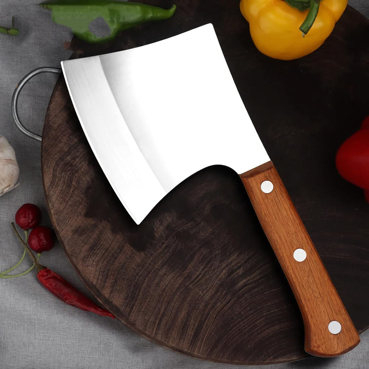 MLG Tools Knochenmesser, Full Tang Hackmesser Heavy Duty Knochenbeil Fleischerbeil, für grosse Knoch