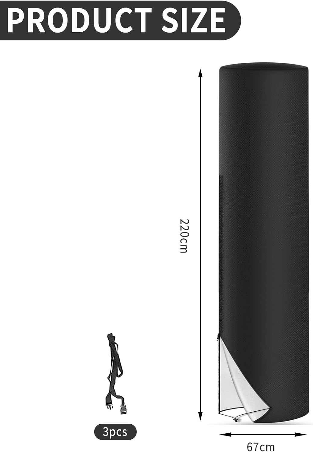 LMYDIDO Schutzhülle für Solardusche, 420D Wasserdicht UV-Schutz Garten Solarduschen Abdeckung, Garte