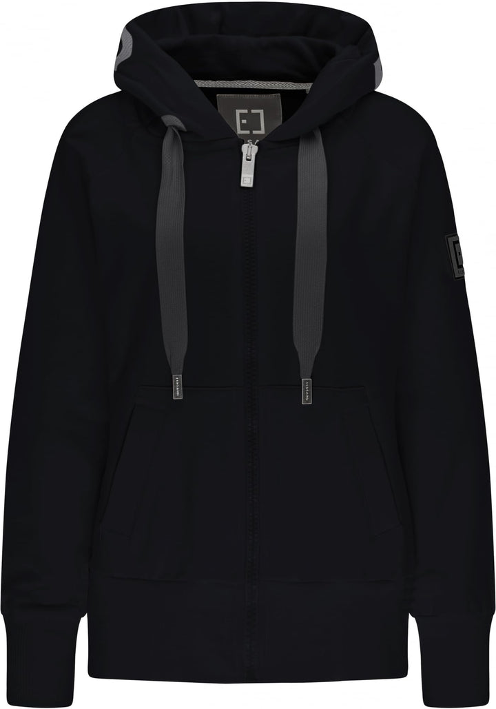 Elbsand Kelda Damen Sweatjacke mit Kapuze, Zip-Jacke, Reissverschluss XS Quartz, XS Quartz