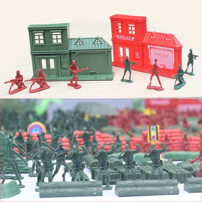 Uposao 330 Stück Spielfiguren Set von Armee Soldaten Figuren Militär Modell Spielzeugsoldaten Plasti