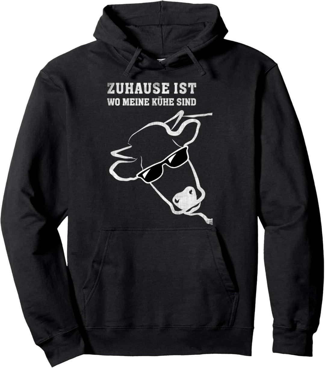 ZUHAUSE IST WO MEINE KÜHE SIND, KUH GESCHENK LANDWIRT Pullover Hoodie