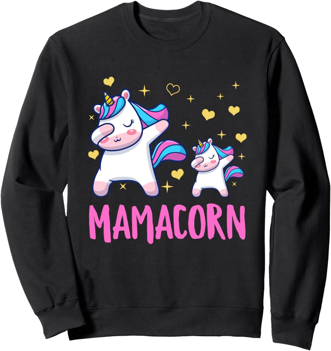 Mamacorn Mami Und Baby Lustiges Dabbing Einhorn Mutter Mutti Sweatshirt