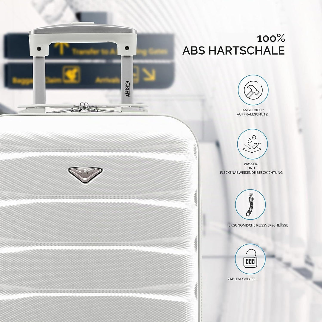 Flight Knight ABS-Hartschalenkoffer Kabinen- und Handgepackoptionen, die fur uber 100 Fluggesellscha
