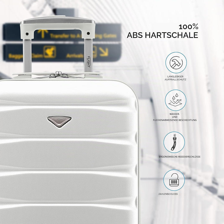 Flight Knight ABS-Hartschalenkoffer Kabinen- und Handgepackoptionen, die fur uber 100 Fluggesellscha