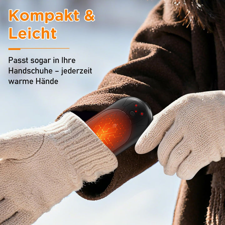 Lepwings Handwärmer Elektrisch, 2er 3000mAh Taschenwärmer Wiederverwendbar mit 3 Modi, 20 Stunden La