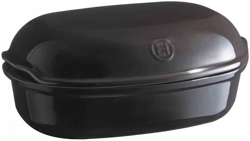Emile Henry EH799501 Brot, Keramik, Kohlschwarz, 5 Liter Dunkelschwarz., Dunkelschwarz.