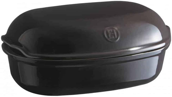 Emile Henry EH799501 Brot, Keramik, Kohlschwarz, 5 Liter Dunkelschwarz., Dunkelschwarz.