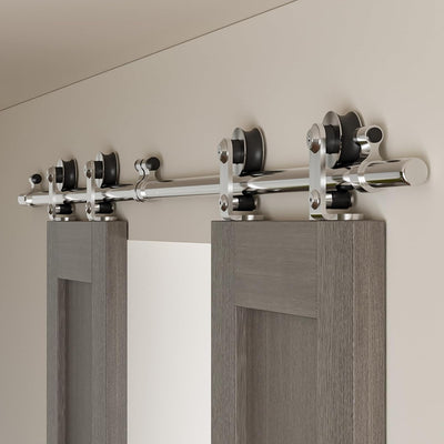 CCJH 9FT/274cm Schiebetürbeschlag Edelstahl, Schiebetürsystem Schiebetür Beschlag Schiebetürbeschlag