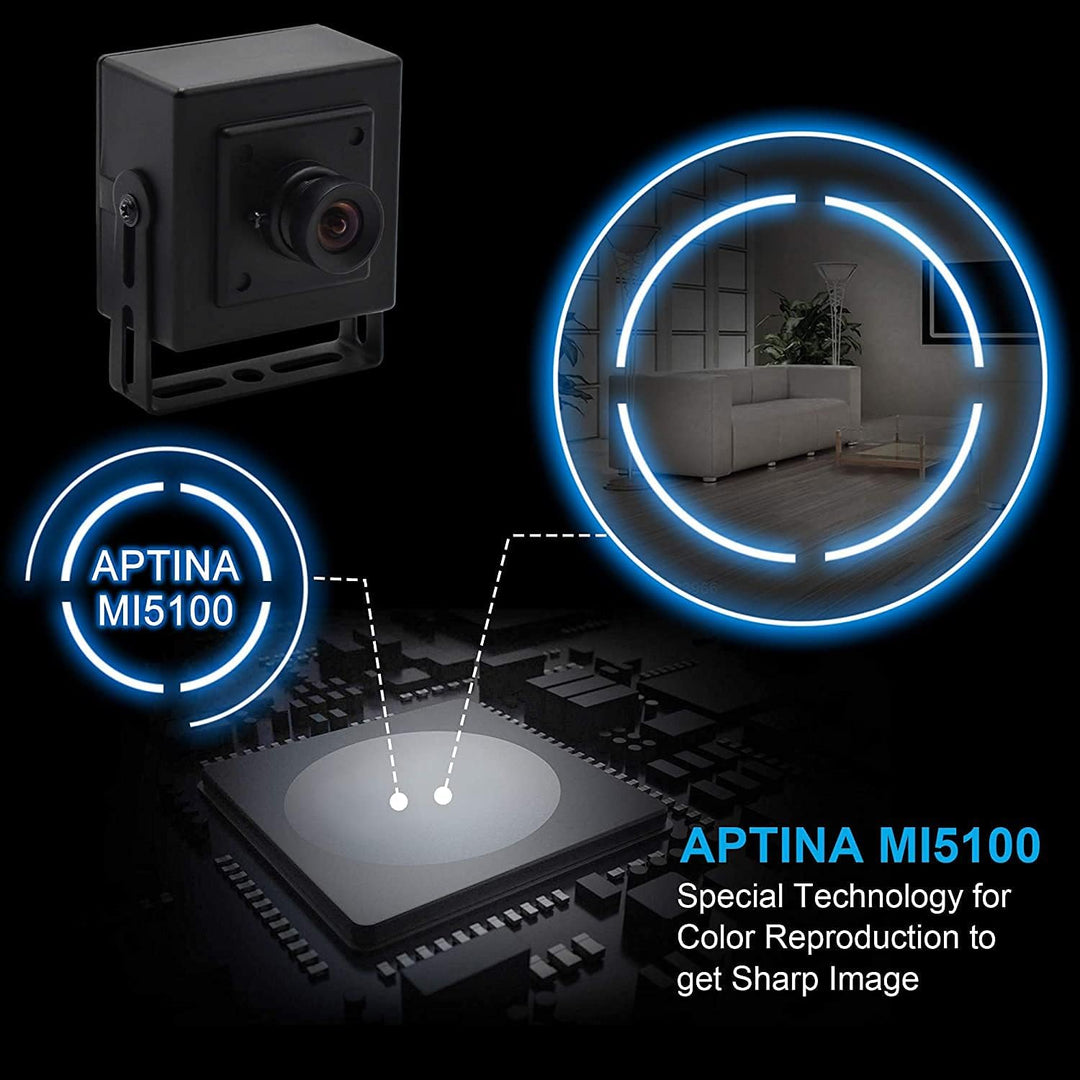 ELP OTG Weiter Winkel Webcam 5MP Aptina MI5100 CMOS 100 Grad Keine Verzerrung Objektiv USB Kamera fü