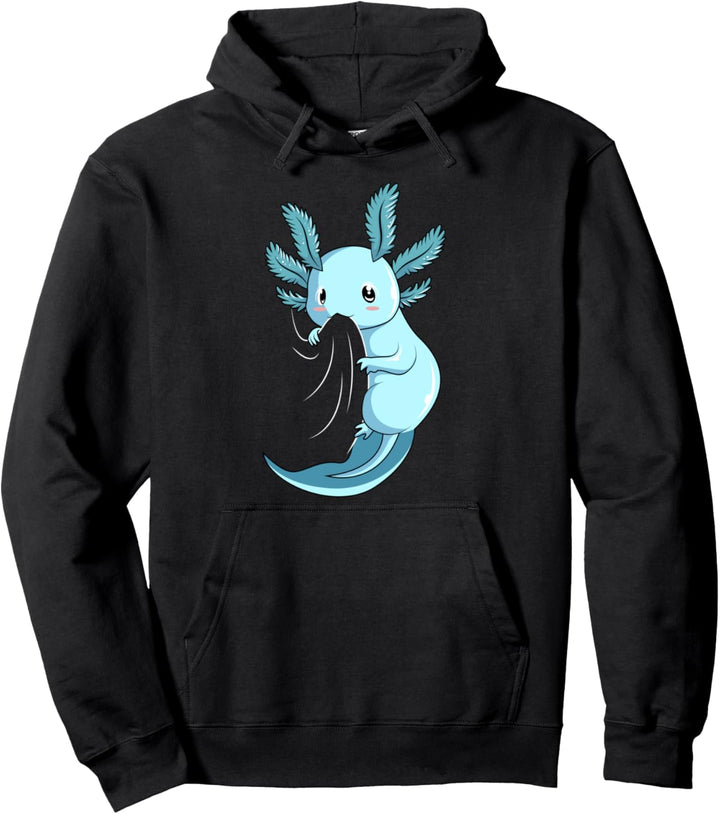 Blauer Axolotl Salamander Kinder Frauen Mädchen Pullover Hoodie