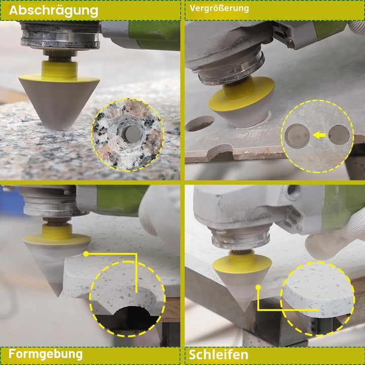 Diamant Fasenbohrer 35mm Fliesenfräser SANLEETEK - Anfasen, Formen, Vergrössern und Schleifen von Lö