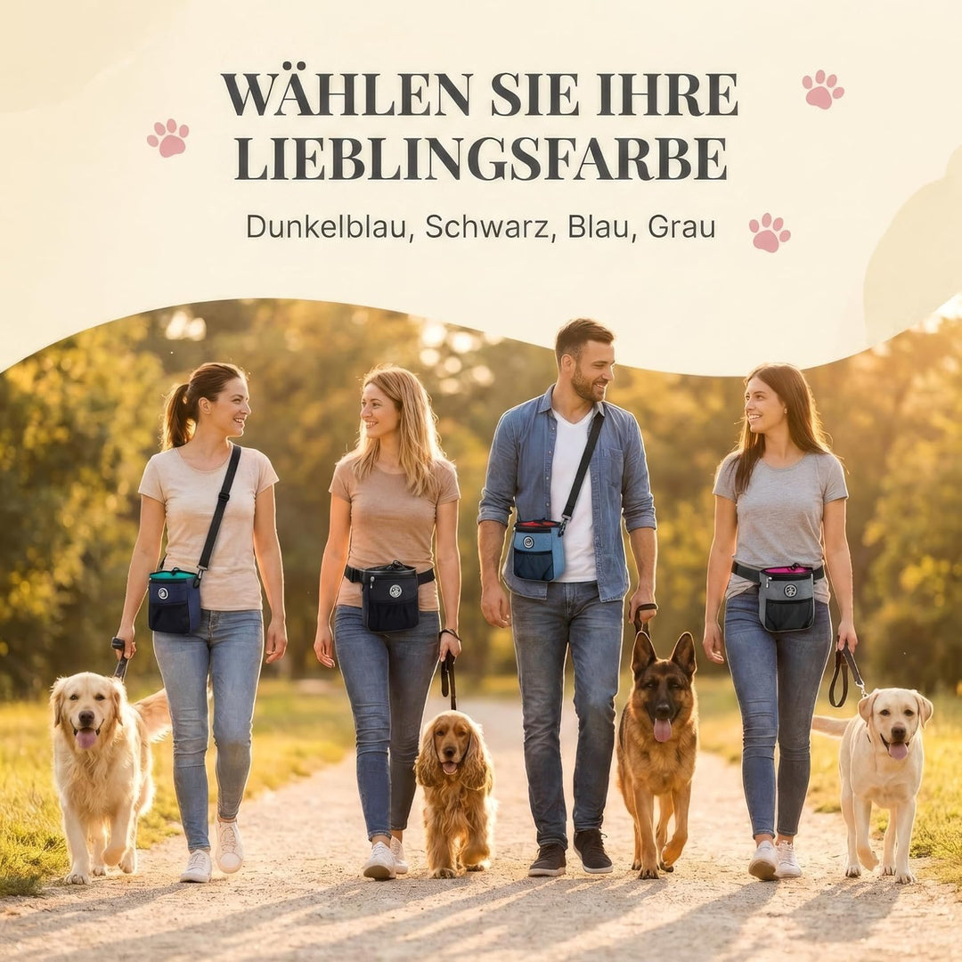 HUND IST KÖNIG® Premium Leckerlibeutel für Hunde - der Alleskönner - Robuster Futterbeutel Hunde mit