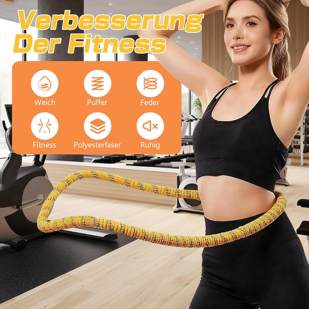 Harilla Gymnastikreifen Weicher Hula Hoop, Trainingsreifen mit Federkern zur Gewichtsreduktion, Fitn