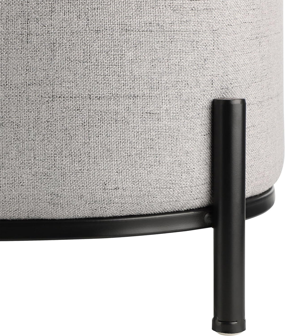EGLO LIVING Hocker Mashike, minimalistischer Sitzhocker, runder Couch Beistellhocker, Pouf aus Texti