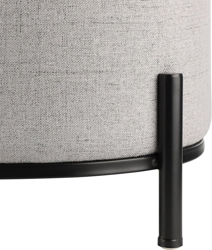 EGLO LIVING Hocker Mashike, minimalistischer Sitzhocker, runder Couch Beistellhocker, Pouf aus Texti
