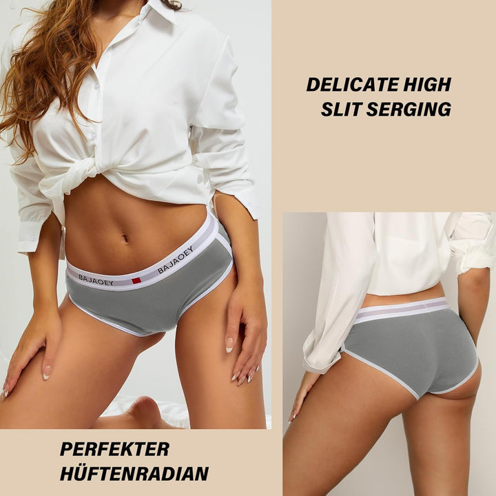 PHOLEEY Slip Unterhosen Damen Unterwäsche Feuchtigkeitsableitende Baumwolle Atmungsaktives Bikini Hö