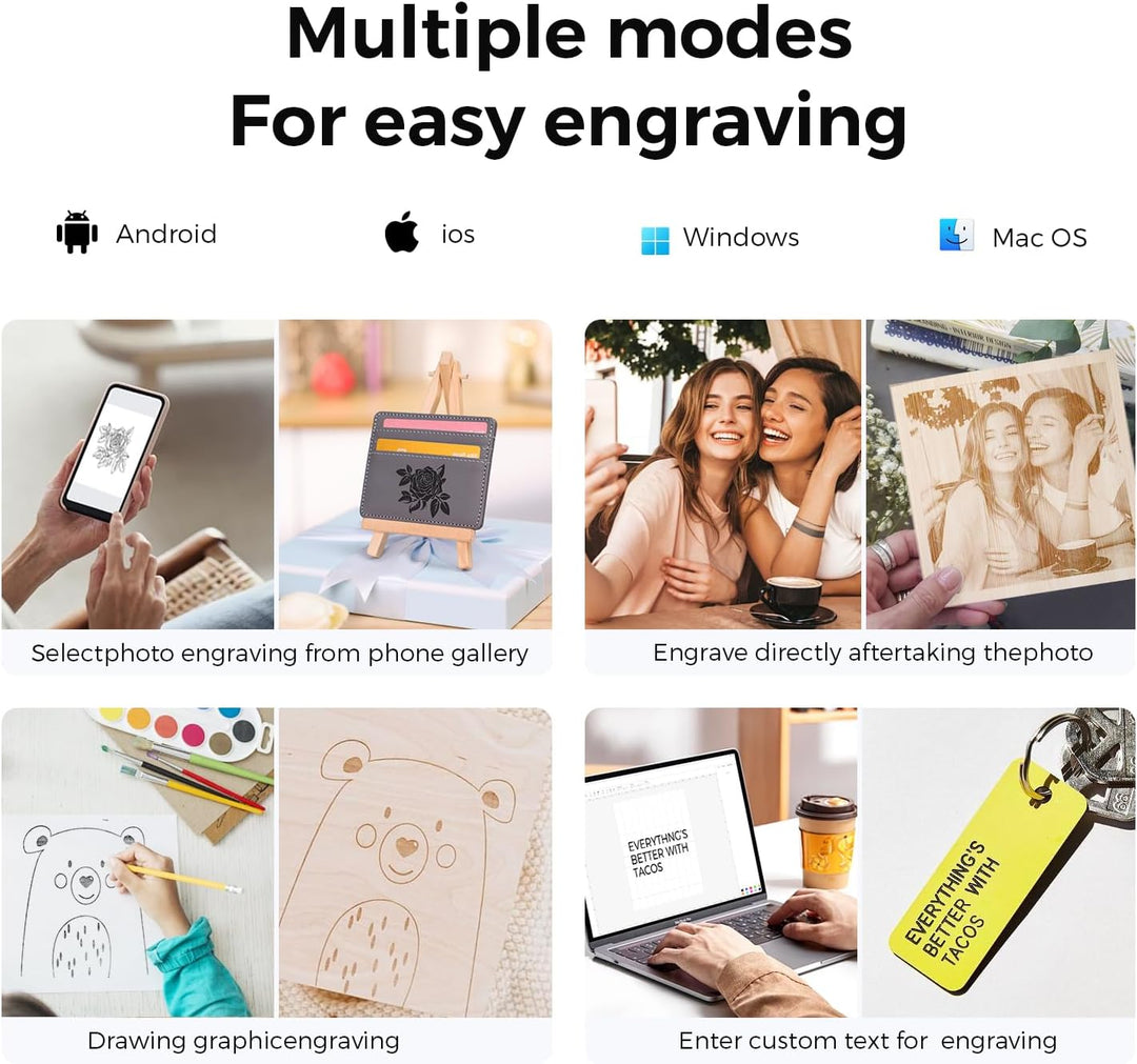 LONGER RAY5 Mini 2,5W tragbare Laser Gravur & Schneidmaschine - 12000 mm/min Schnittgeschwindigkeit