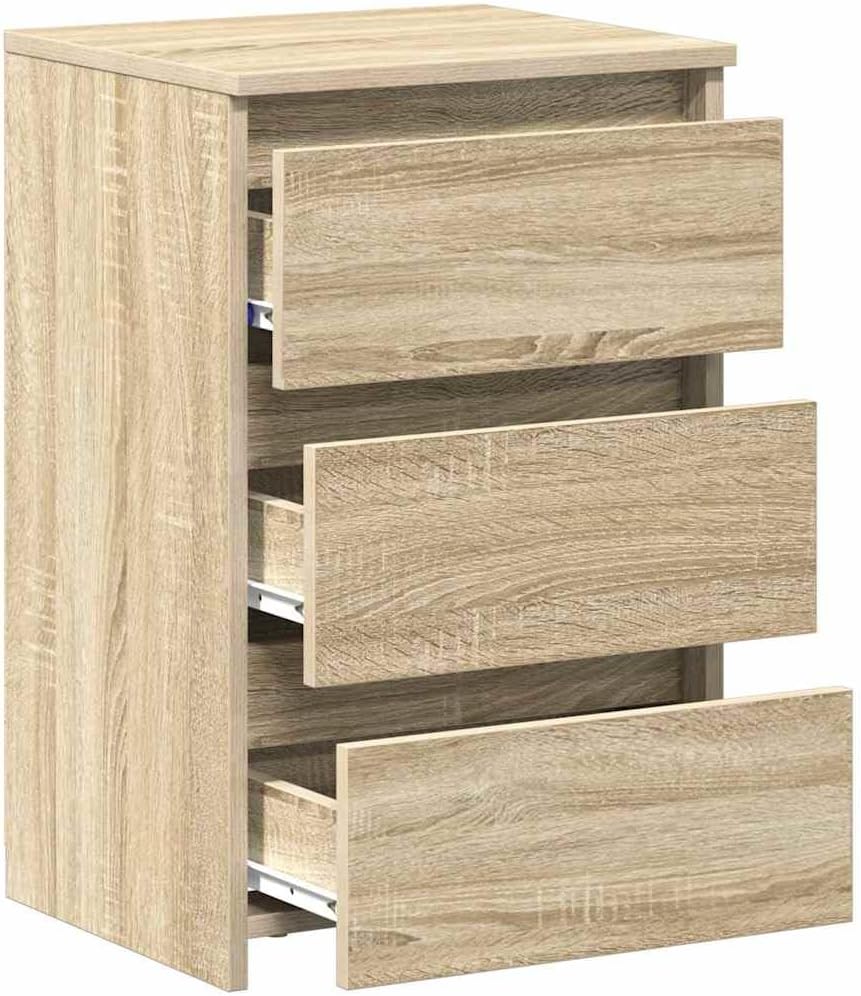 vidaXL 2X Nachttisch mit 3 Schubladen Nachtschrank Nachtkonsole Nachtkommode Schlafzimmer Schrank Ko