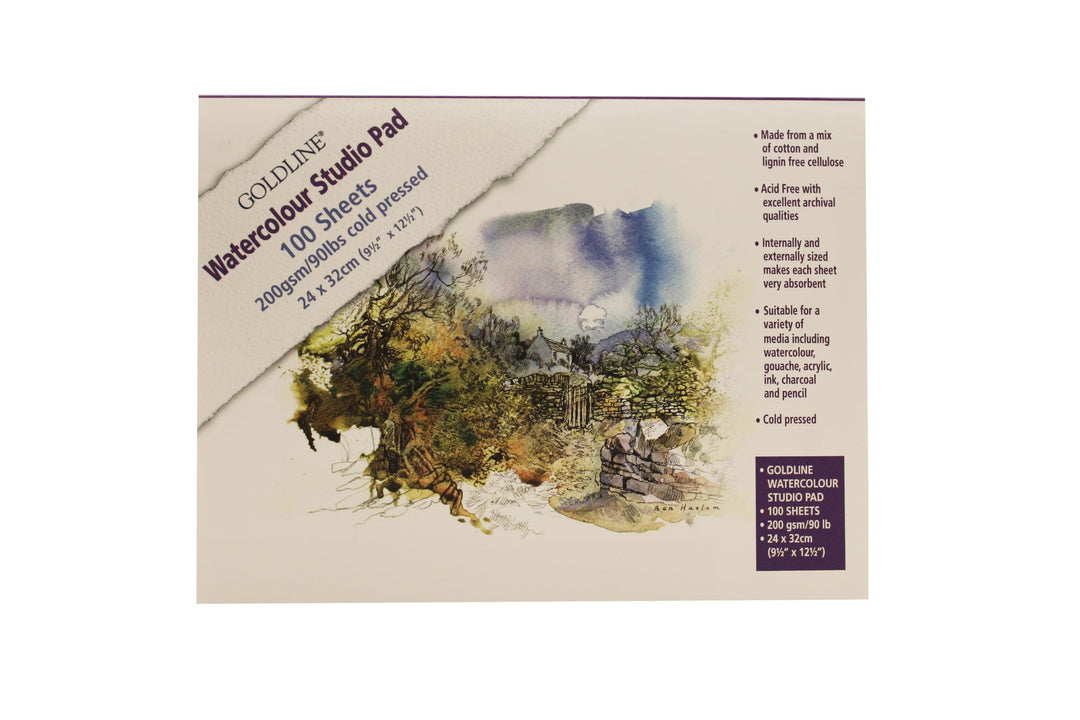 Clairefontaine 421/1021Z cold pressed Goldline Studio Aquarellpapier Mappe (mit 100 Bögen, feinkörni