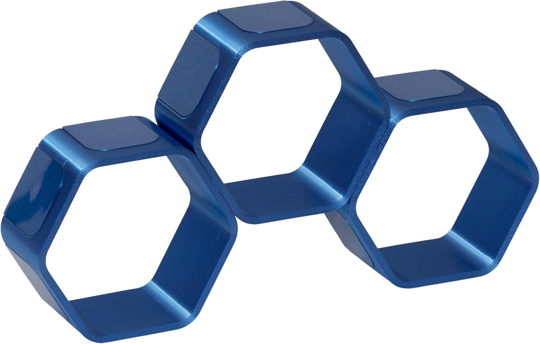 Regal für Hörfiguren (z.B. Tonie Figuren) - 3D Druck - Modulares Design (blau, Premium) Blau Premium
