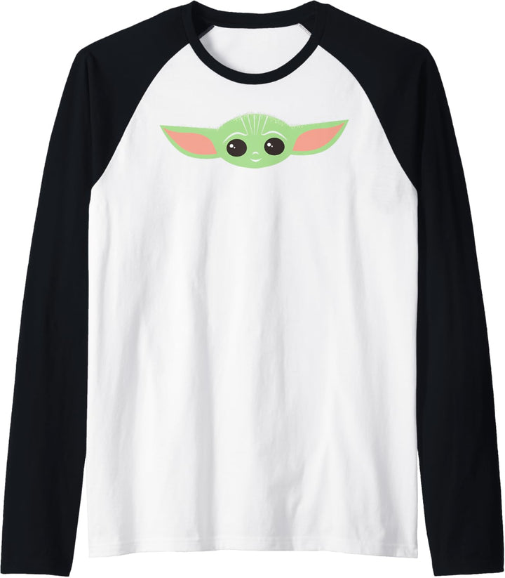Star Wars Mandalorian The Child Cartoon Floating Head Raglan