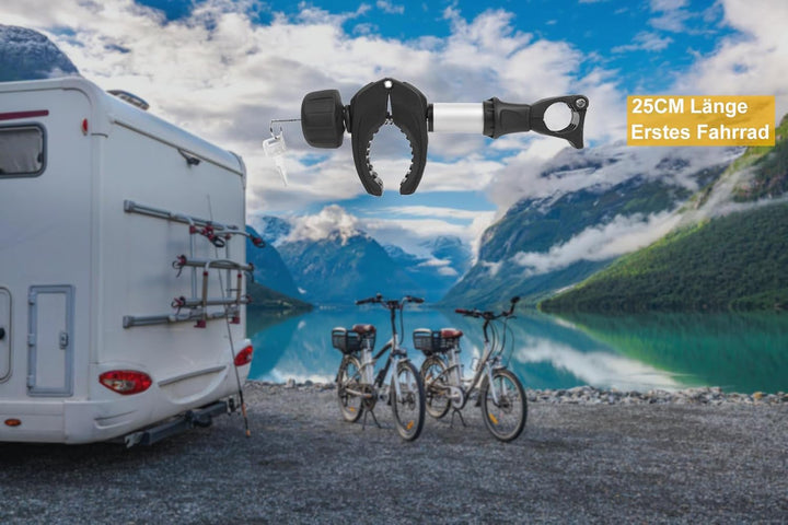 Rahmenhalter 1 Pack, 25cm Länge Abschliessbare Rahmenhalterung für Fahrradträge ，für U-Bügelrohr, 25