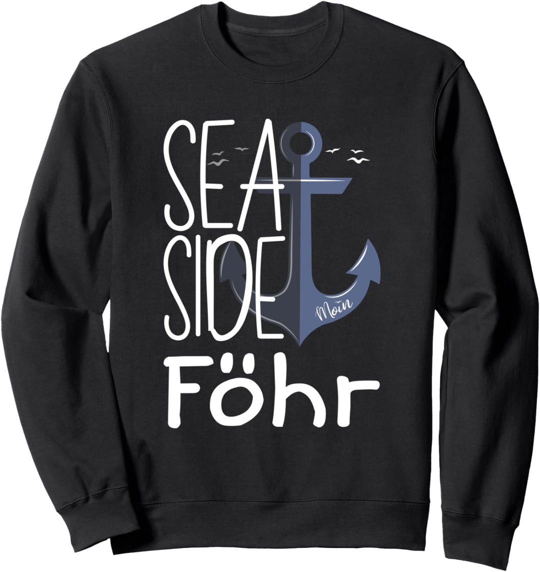 Föhr mit Anker Nordseeküste Insel Meer Küste Urlaub Sweatshirt