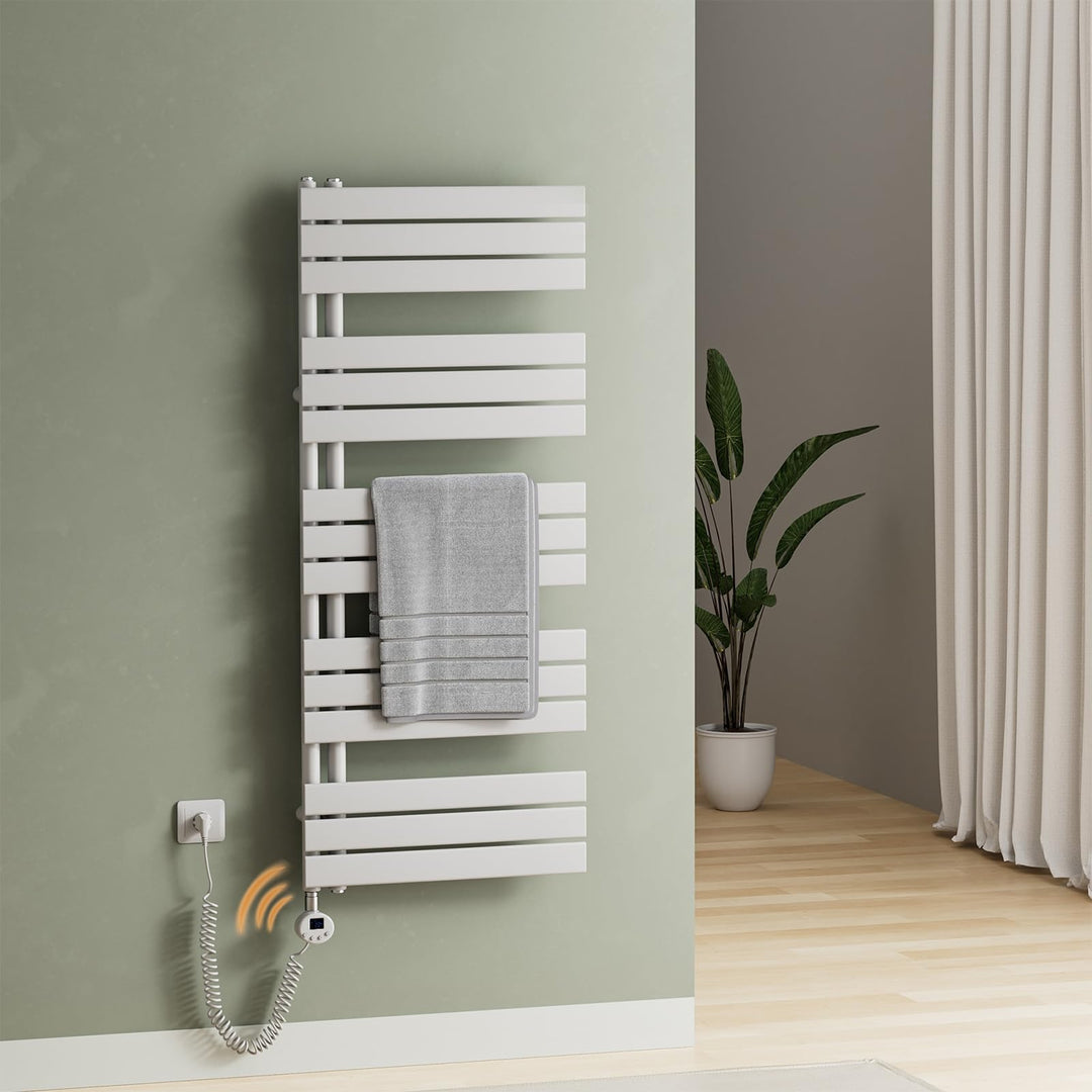 S'AFIELINA Smart WiFi Badheizkörper elektrisch 1320×600mm – Elektrischer Handtuchheizkörper mit Ther