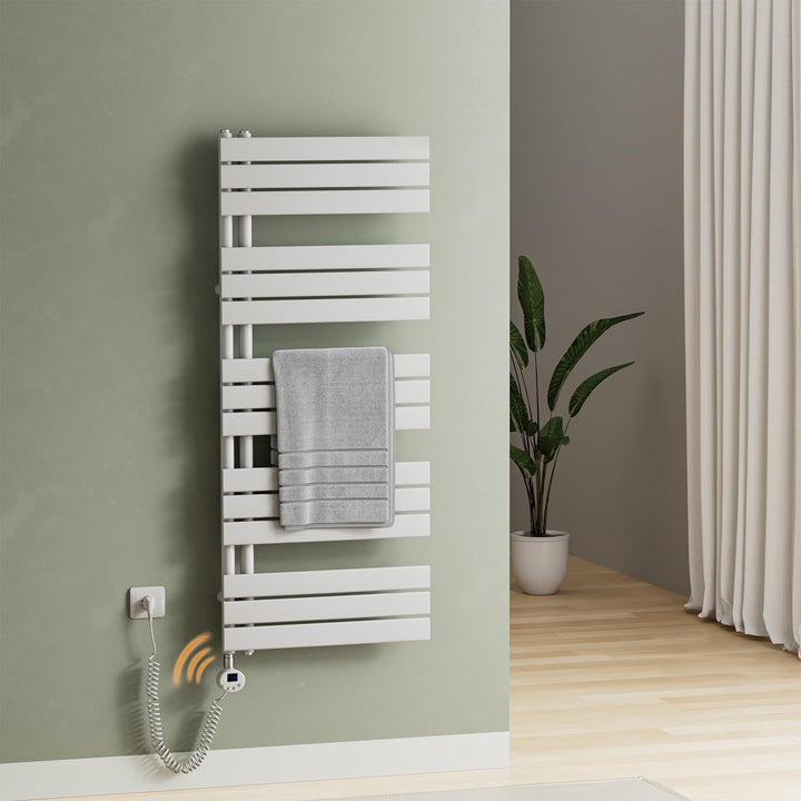 S'AFIELINA Smart WiFi Badheizkörper elektrisch 1320×600mm – Elektrischer Handtuchheizkörper mit Ther