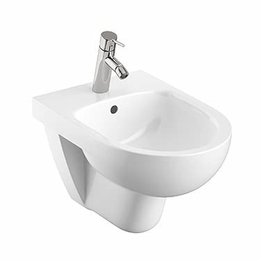 VBChome Hänge-Bidet Weiss Oval mit Hahnloch Praktisch Modisches Design Bidet aus Keramik mit Hahnloc