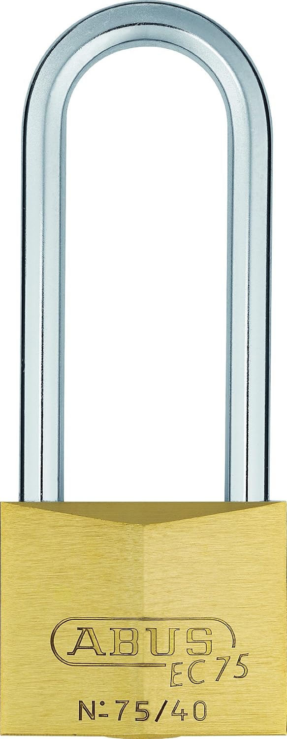 ABUS 26846 63 mm langem Bügel Messing Vorhängeschloss mit Wendeschlüssel 40mm / Bügelhöhe 63mm Messi