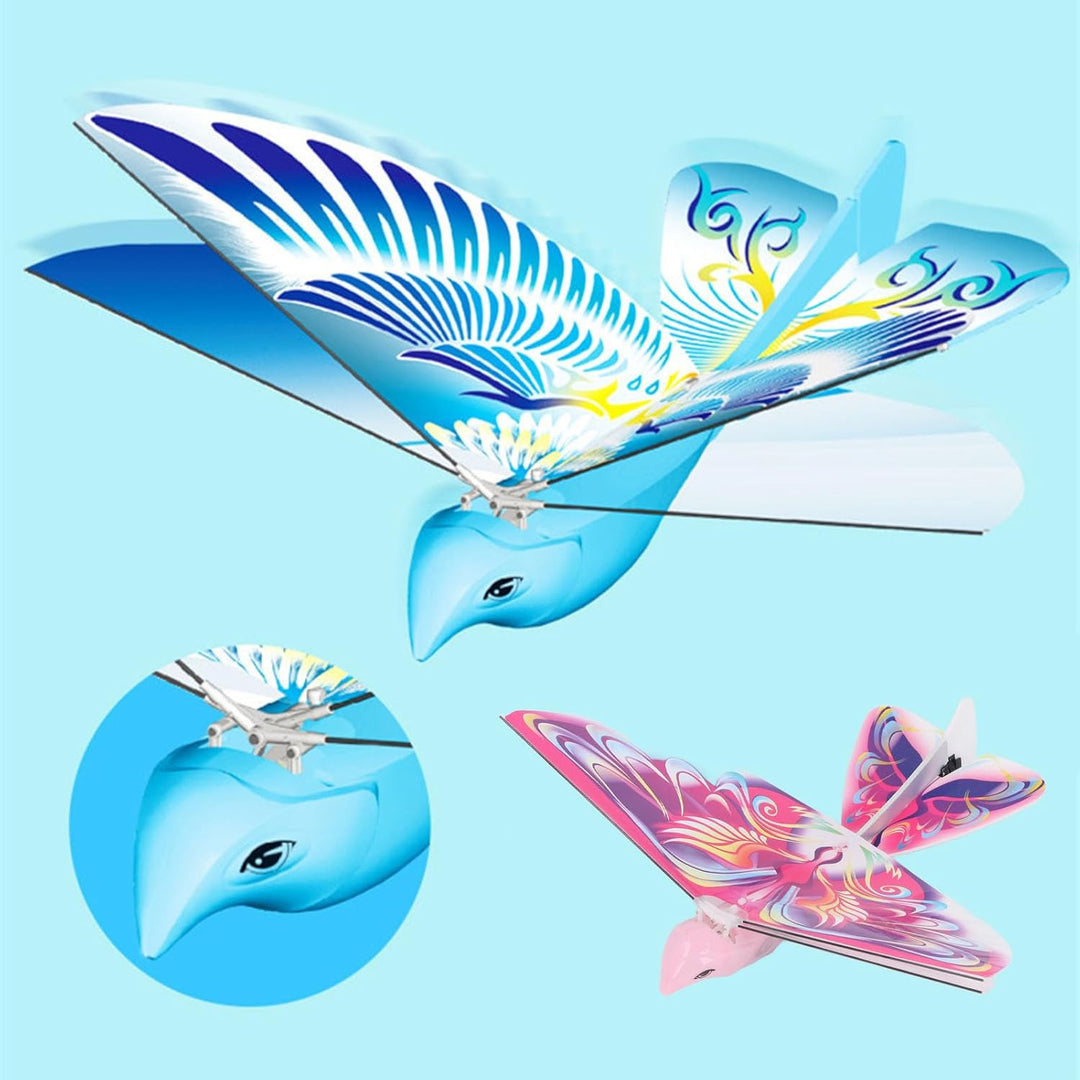 Srliya Elektronischer Fliegender Vogel, Fliegendes RC-Vogelspielzeug, 2,4 GHz, USB-Aufladung, LED, B